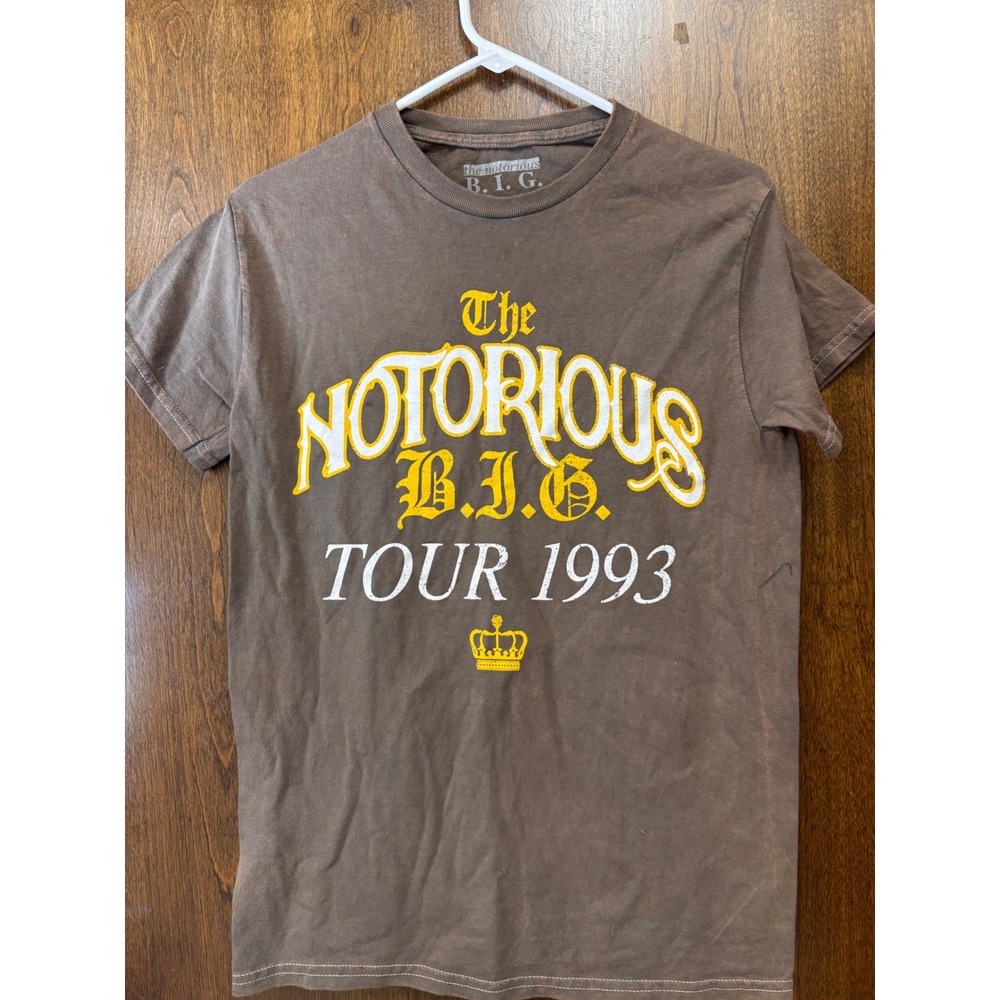 The Notorious‎ BIG Tour 1993 Graphic T-Shirt Brown Brooklyn Mint Mens Small SM